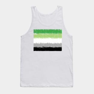 Aromantic Flag Crosshatch Design Tank Top